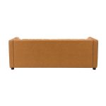 Ulysses Genuine Leather Sofa – Camel Channel-Tufted Luxury Sofa - Image 4