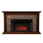 Unbranded Null Ithaca 60 In. W Simulated Stone Electrics Fireplaces - Image 6