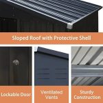 Veikous 8 x 12 Foot Outdoor Storage Shed with Lockable Door and Vents - Image 6