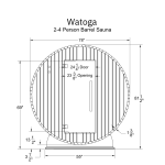 Watoga 2-4 Person Barrel Sauna Kit - Image 10