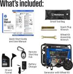 Westinghouse 9500 Peak Watt Home Backup Portable Gas Powered Generators. - Image 6