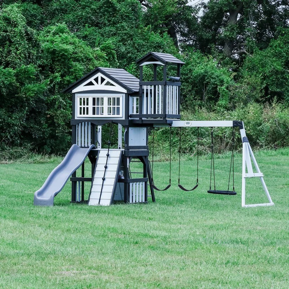whispering-point-outdoor-wooden-swing-set-with-shipping-assembly-included-3294691 Whispering Point Outdoor Wooden Swing Set with Shipping Assembly Included - Image 1