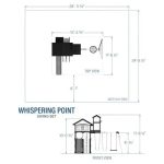 Whispering Point Outdoor Wooden Swing Set with Shipping Assembly Included - Image 4