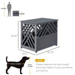 Wood Dog Crate Small Dog Cage Furniture Style Dog Kennel Lattice for Indoor Use with a Unique Slant Aesthetic Design - Image 5