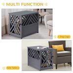 Wood Dog Crate Small Dog Cage Furniture Style Dog Kennel Lattice for Indoor Use with a Unique Slant Aesthetic Design - Image 4