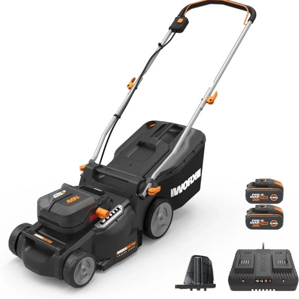 WORX Nitro 40V 16″ Cordless Lawn Mowers w/Brushless Motor 2.0 & Intellicut. - Prioka
