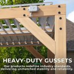 Yardistry Structures 10×12 Ft Cedar Wood Louvered Pergola, Natural Cedar - Image 2
