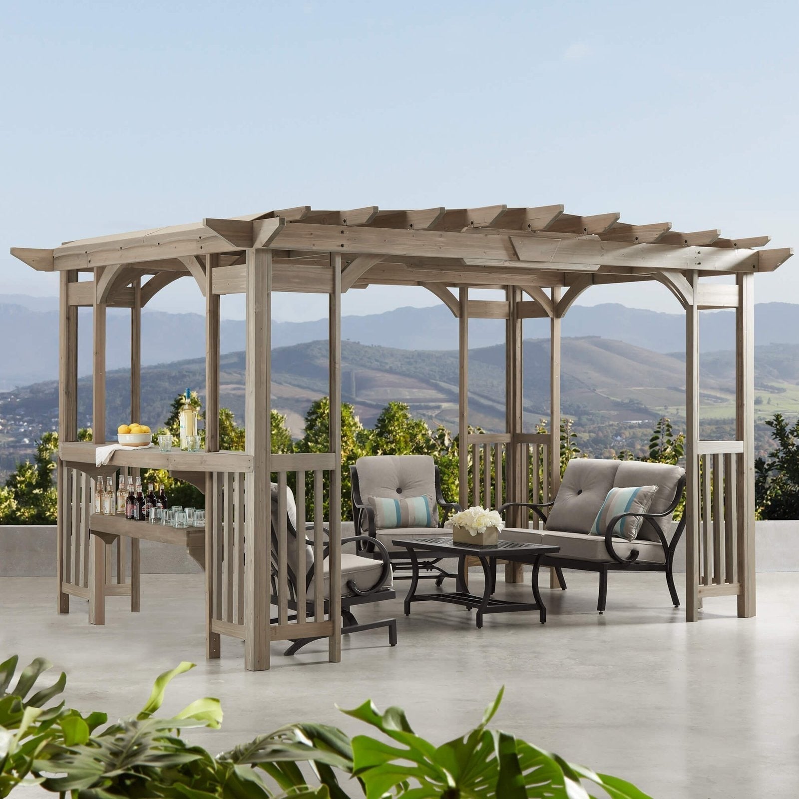 yardistry-structures-1014-madison-cedar-pergola-timber-gray-6188966 Yardistry Structures 10×14 Madison Cedar Pergola Timber Gray - Prioka