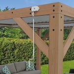 Yardistry Structures 13 x 11 ft Cedar Louvered Roof Pergola - Image 4