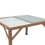Yardistry Structures 13 x 11 ft Cedar Louvered Roof Pergola - Image 8