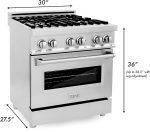 ZLINE 30-Inch Legacy Dual Fuel Range with Gas Cooktop & Electric Convection Oven, Stainless Steel (RA30) - Image 8