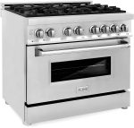 ZLINE 36 in. 4.6 cu. ft. Legacy Dual Fuel Range with 6 Burner Gas Cooktop and Electric Convection Oven in Stainless Steel (RA36) - Image 5