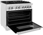 ZLINE 36 in. 4.6 cu. ft. Legacy Dual Fuel Range with 6 Burner Gas Cooktop and Electric Convection Oven in Stainless Steel (RA36) - Image 4