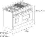 ZLINE 48-Inch Legacy Series Dual Fuel Range with 7 Burner Gas Cooktop and Electric Convection Oven, Stainless Steel (RA48) - Image 3