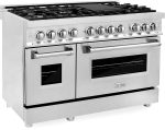 ZLINE 48-Inch Legacy Series Dual Fuel Range with 7 Burner Gas Cooktop and Electric Convection Oven, Stainless Steel (RA48) - Image 7